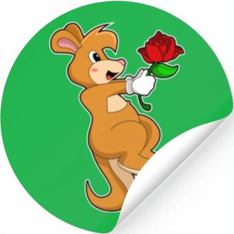 Discover Kangaroo With Flower Stickers