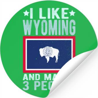 Discover Wyoming Flag US State Stickers