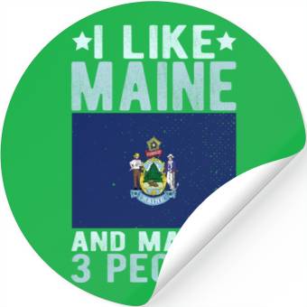 Discover Maine Flag US State Stickers