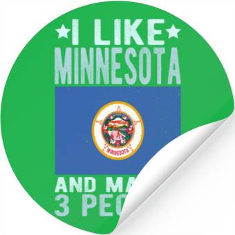 Discover Minnesota Flag US State Stickers