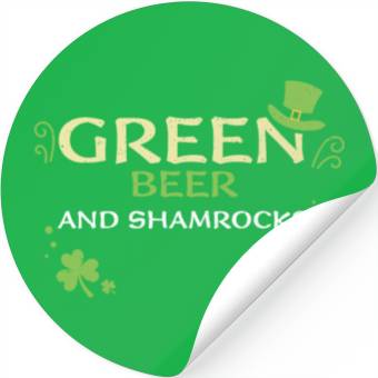 Discover Green beer and shamrocks Stickers