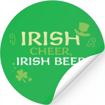 Discover Irish cheer, Irish beer Stickers