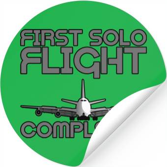 Discover First Solo Flight Completed Stickers