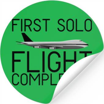Discover First Solo Flight Completed 4 Stickers