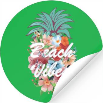 Discover Pineapple Flower Beach Vibes Stickers