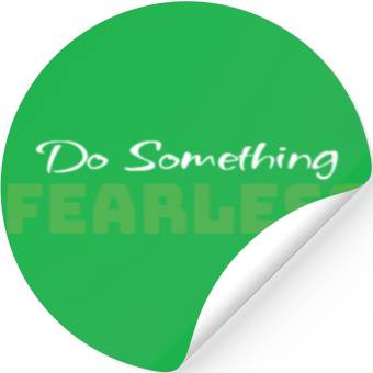 Discover Do Something Fearless Green Stickers