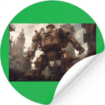 Discover Epic Giant Robot Steampunk style Stickers