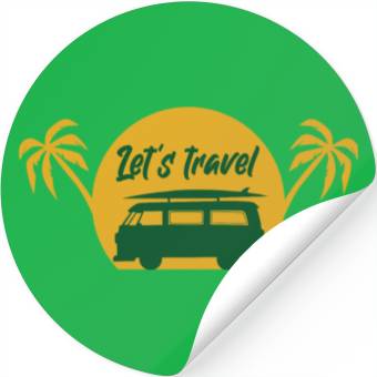 Discover Lets Travel 2 Vacation Explore Wanderlust Relax Stickers