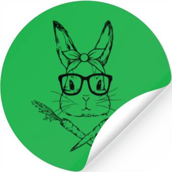 Discover Jolly Roger Easter Bunny with Carrot Cross Bones Stickers