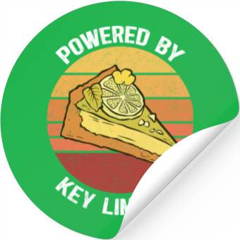Discover Powered By Key Lime Pie Pies Lover Stickers