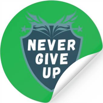 Discover never give up Stickers