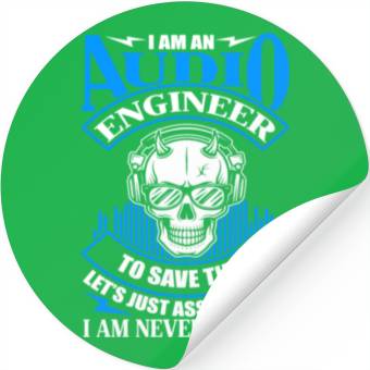 Discover Audio Engineer Save Time Never Wrong Stickers