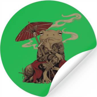 Discover Japanese Frog Chill Stickers