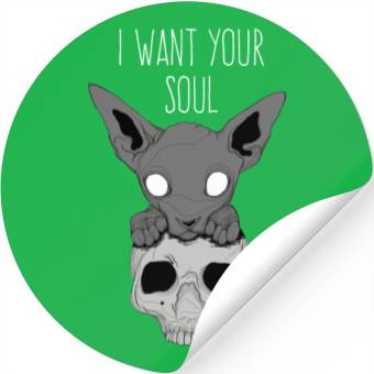 Discover Death Cat Skull Stickers