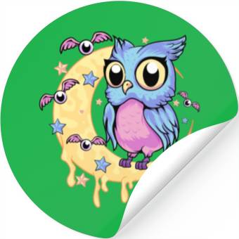 Discover Pastel Goth Owl Stickers
