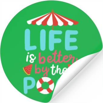 Discover Pool Swimming Summer Stickers