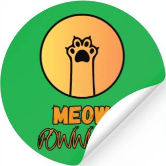 Discover Meow Powwwer Stickers
