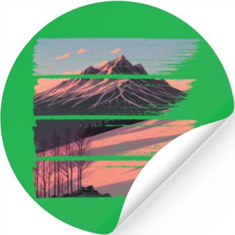 Discover Sunrise Mountain Stickers