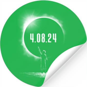 Discover Total Solar Eclipse Boy Silhouette 4.08.24 Eclipse Stickers