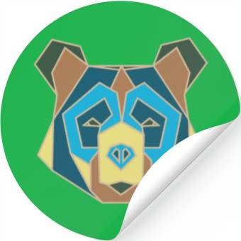 Discover geometric bear Stickers