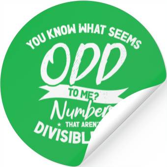 Discover Math Odd Numbers Mathematician Whole Number Stickers