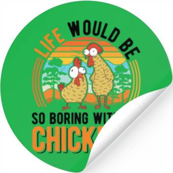 Discover Chickens Chicken Farm Farmer Stickers