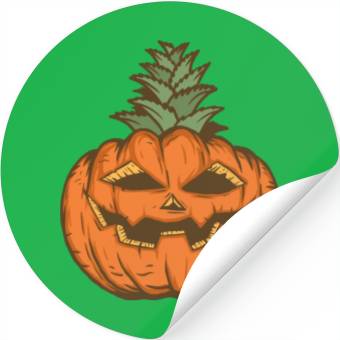 Discover Halloween Pineapple Pumpkin Stickers