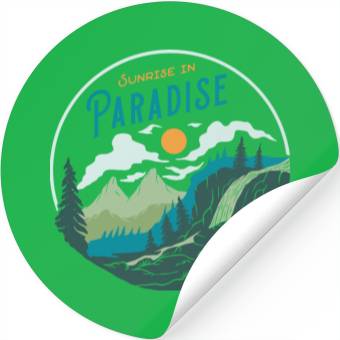 Discover Sunrise in Paradise Stickers