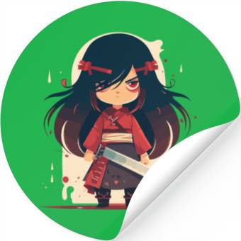 Discover Girl Samurai Stickers