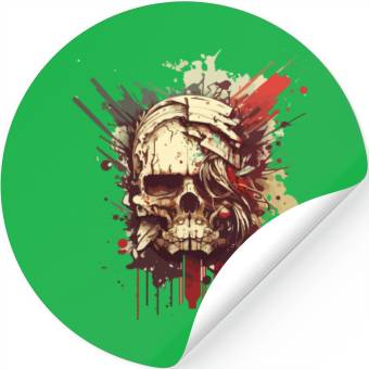 Discover Blood Skull Stickers