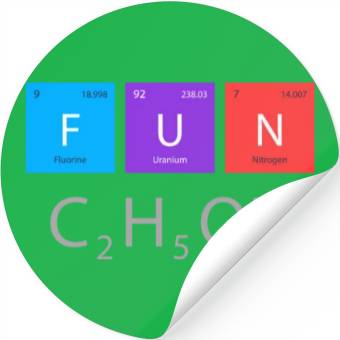 Discover Alcohol Ethanol Formula Chemistry Elements Drink Stickers