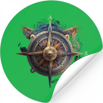 Discover navy compass sailing Stickers