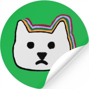 Discover cat face Stickers