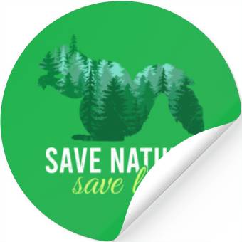 Discover Save Nature Save Life Design environment Stickers