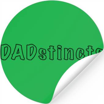 Discover Dadstinct. Clear Stickers