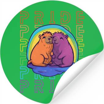 Discover Pride Capybara Stickers