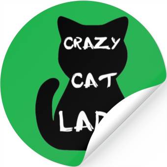 Discover Crazy cat lady Stickers