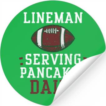 Discover Lineman Serving Pancakes Daily Stickers
