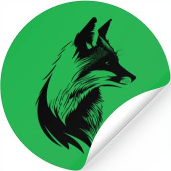 Discover Pretty Forest Fox Nature Portrait Stickers