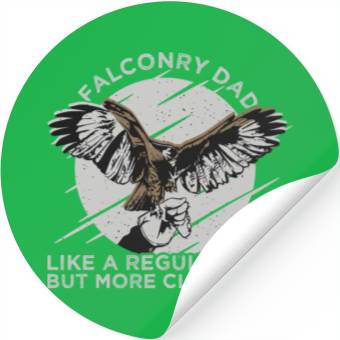 Discover Falconry Dad Eagle Flying Stickers