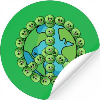 Discover Funny peas on earth Stickers