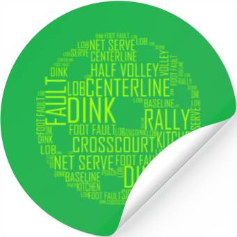 Discover Green Pickle Ball Stickers