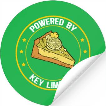 Discover Powered By Key Lime Pie Pies Lover Stickers