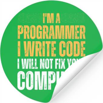 Discover Computer Science Programmer Saying For Men Women Stickers