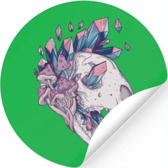 Discover Crystal Cat Skull Stickers