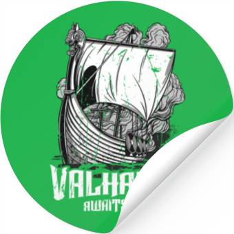 Discover Valhalla awaits me - Viking Stickers