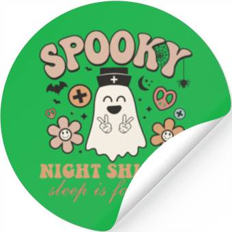 Discover Spooky Night Shift Rt Stickers