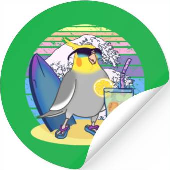 Discover Summer Cockatiel Stickers