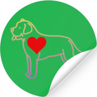 Discover Labrador big heart Stickers