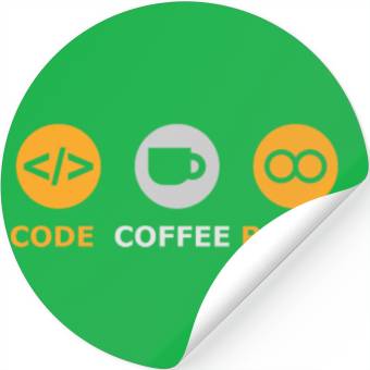 Discover coffee code repeat software developer tech Stickers